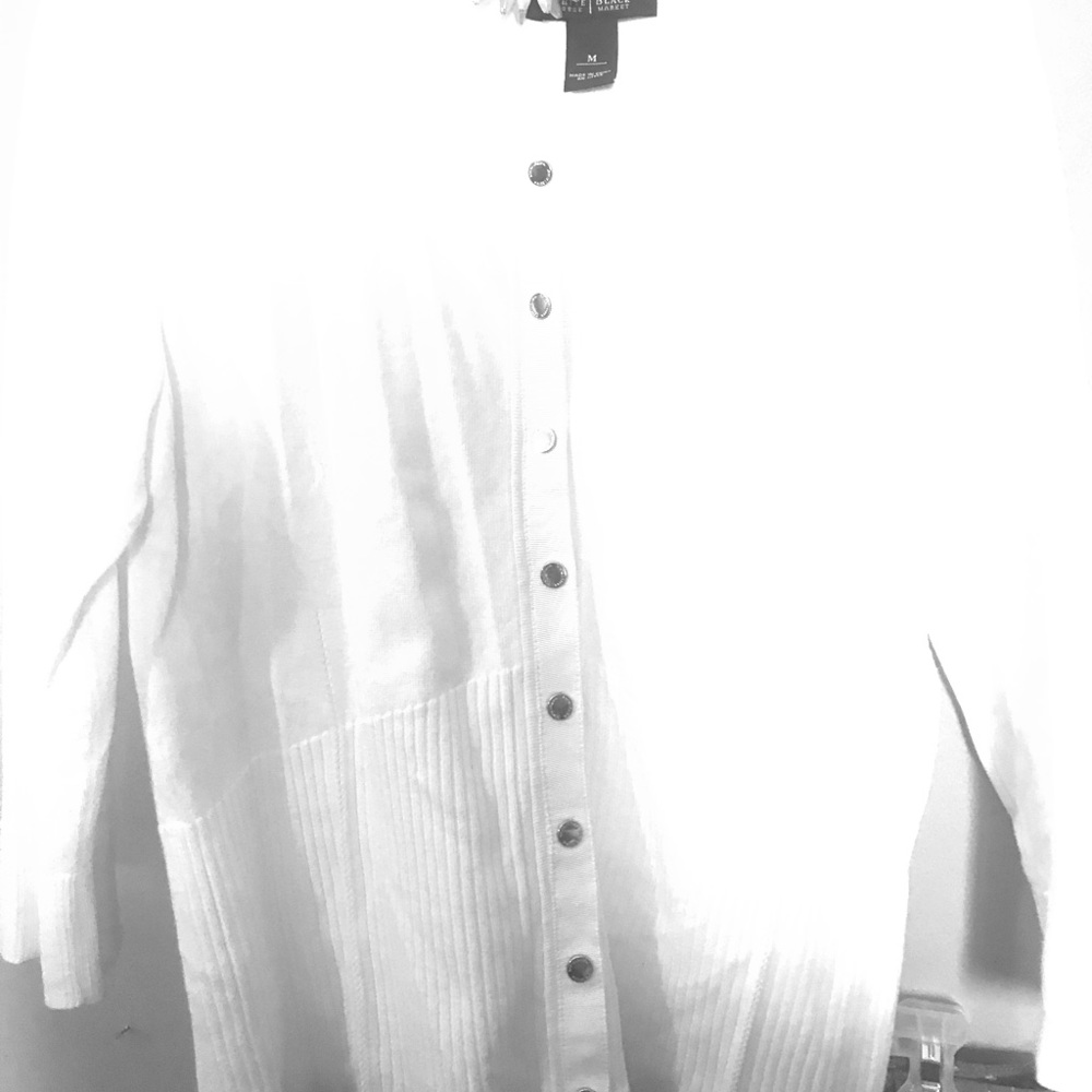 Size medium quarter length sleeve white sweater